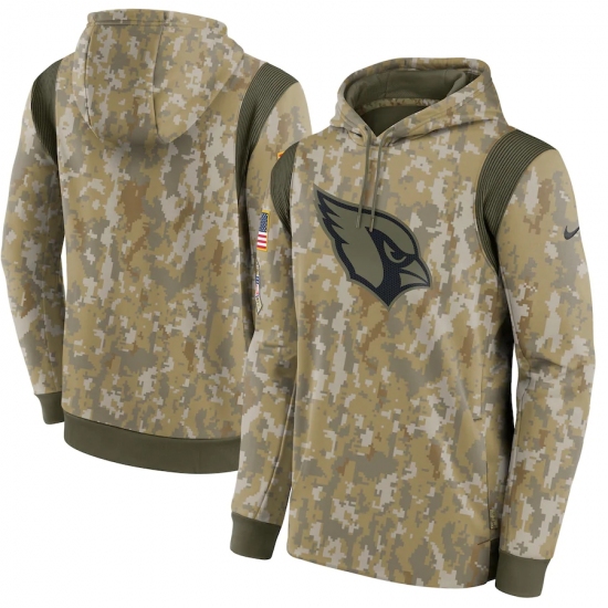Men's Arizona Cardinals Nike Camo 2021 Salute To Service Therma Performance Pullover Hoodie - Jersey
