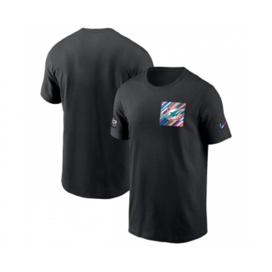 Men's Miami Dolphins Black 2023 Crucial Catch Sideline Tri-Blend T-Shirt - Jersey