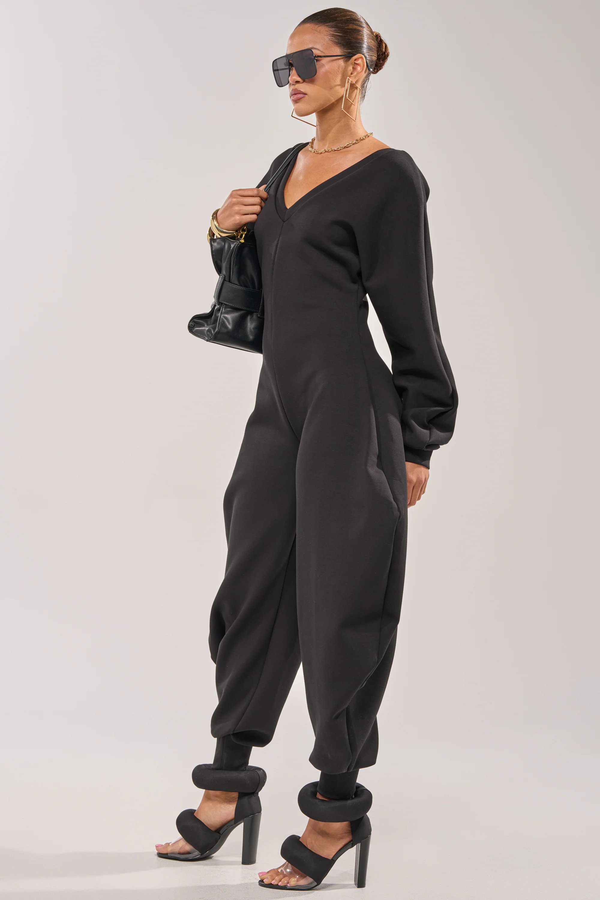 COMFY COZY JUMPSUIT IN BLACK - Akira Wear