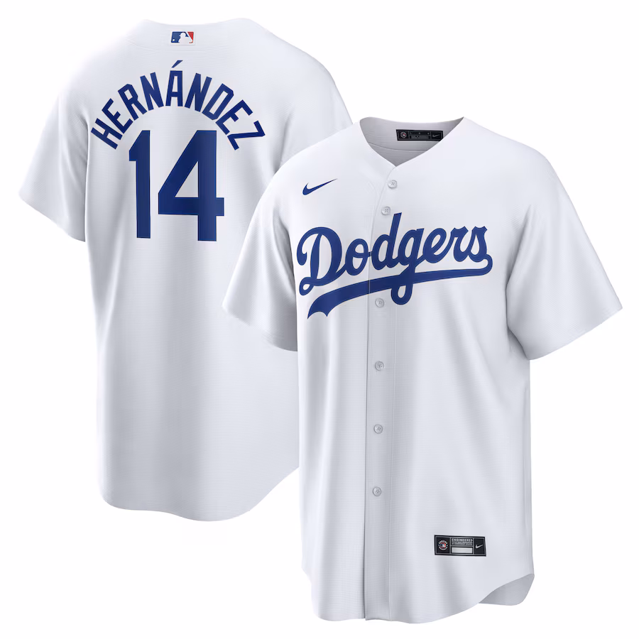 Men's Los Angeles Dodgers Enrique Hernandez Nike White Home Replica Player Name Jersey - Jersey