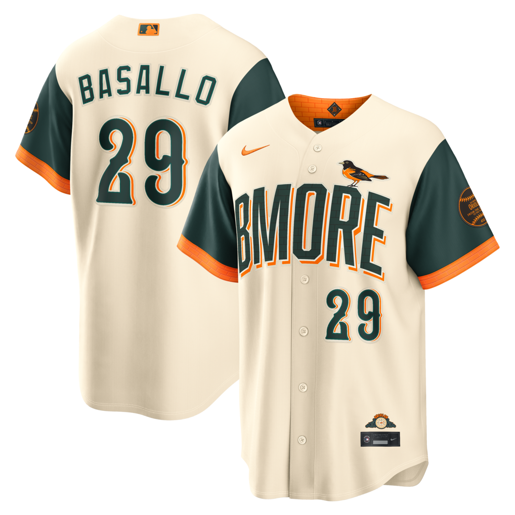 Men's Baltimore Orioles Samuel Basallo Nike Cream 2026 City Connect Stadium Jersey - Jersey