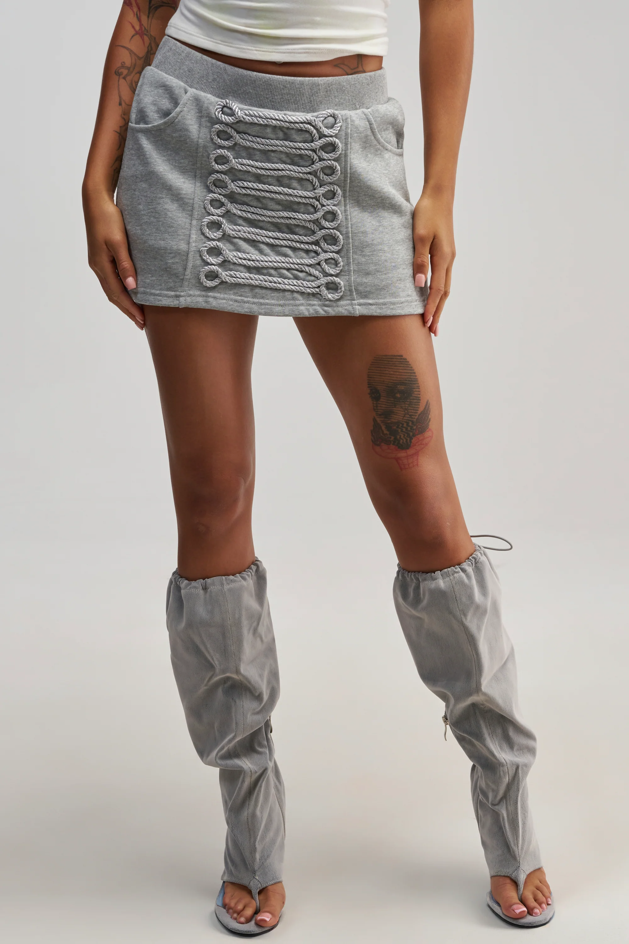 JORDY FRENCH TERRY MINI SKIRT - Akira Wear