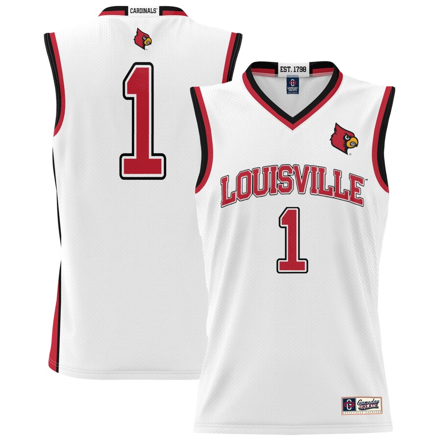 Unisex GameDay Greats #1 White Louisville Cardinals Lightweight Basketball Jersey - Jersey