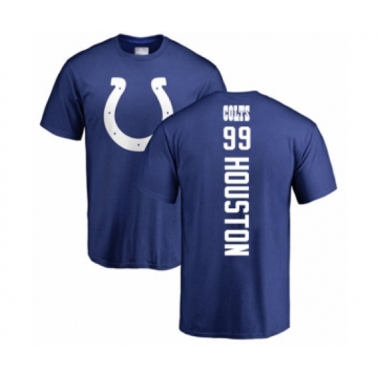 Football Indianapolis Colts #99 Justin Houston Royal Blue Backer T-Shirt - Jersey