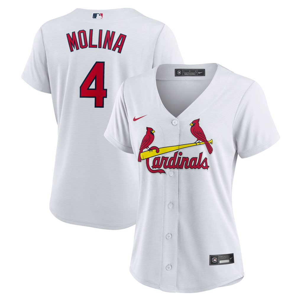 Women's St. Louis Cardinals Yadier Molina Nike White Home Replica Jersey - Jersey