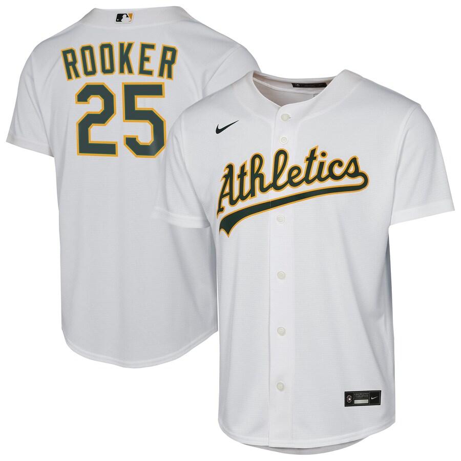 Youth Athletics Brent Rooker Nike White Home Replica Jersey - Jersey