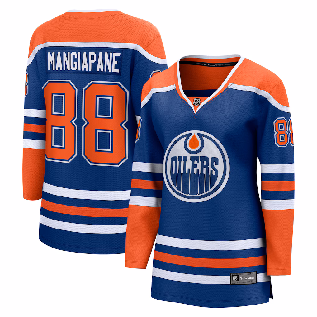 Women's Edmonton Oilers Andrew Mangiapane Fanatics Royal Home Breakaway Jersey - Jersey