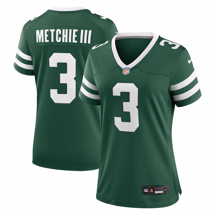 Women's New York Jets John Metchie III Nike Legacy Green Team Game Jersey - Jersey