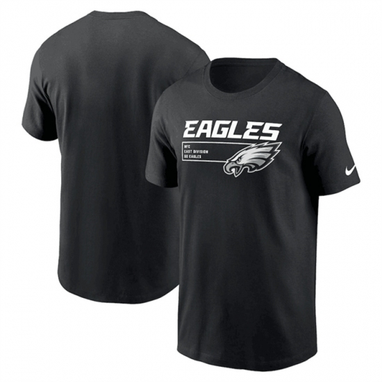 Men's Philadelphia Eagles Black Division Essential T Shirt - Jersey
