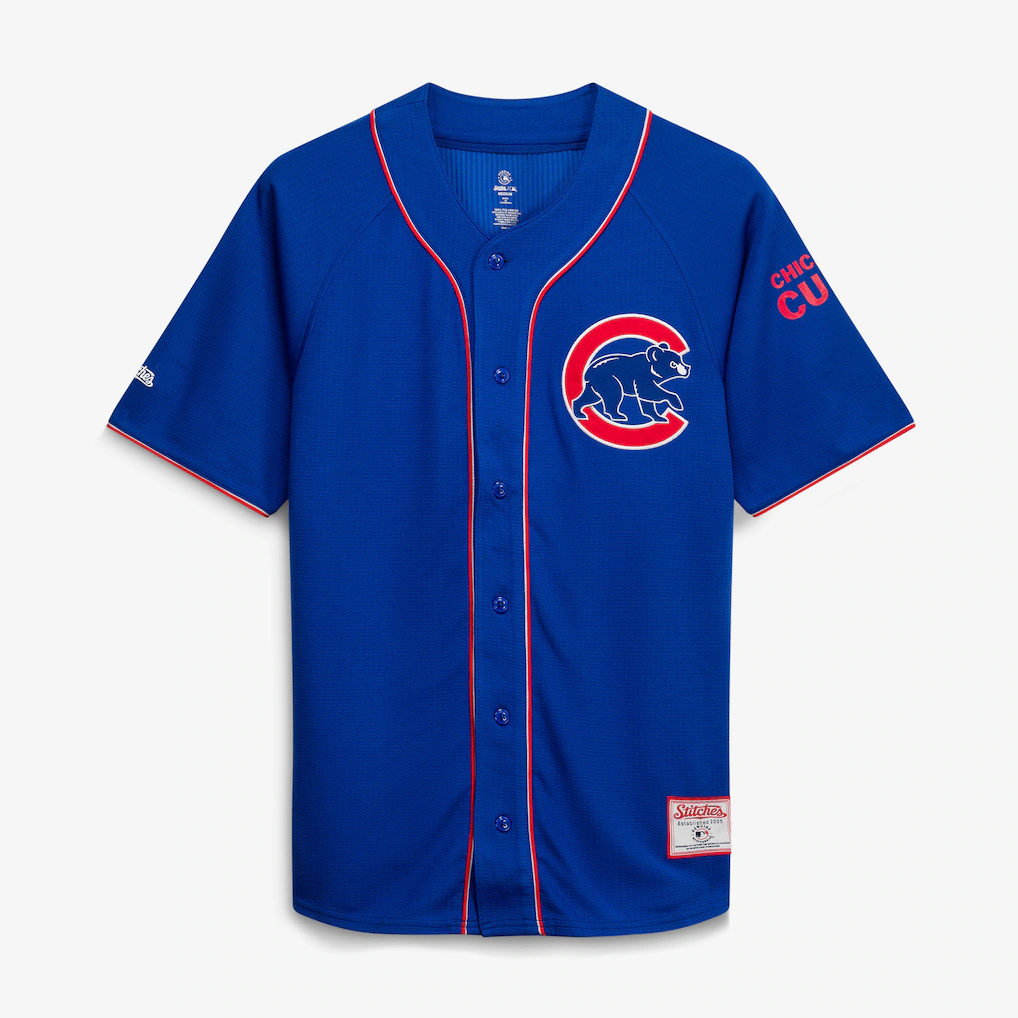 Men's Chicago Cubs  Stitches Royal Team Color Full-Button Fashion Jersey - Jersey