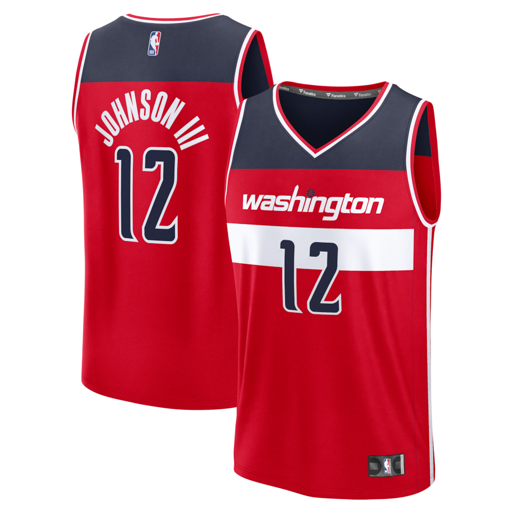 Men's Washington Wizards Tre Johnson III Fanatics Red Fast Break Replica Jersey - Icon Edition - Jersey