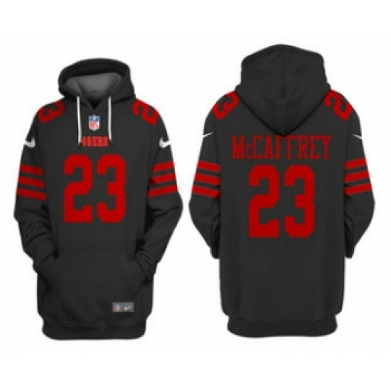 Men's San Francisco 49ers #23 Christian McCaffrey Black Alternate Pullover Hoodie - Jersey