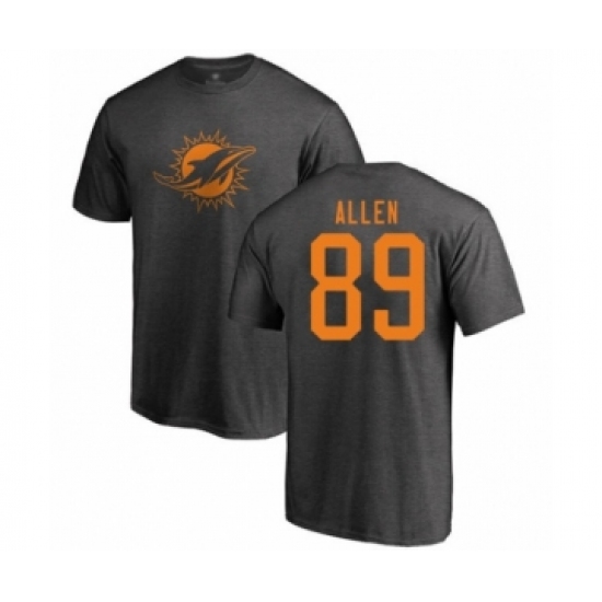 Football Miami Dolphins #89 Dwayne Allen Ash One Color T-Shirt - Jersey