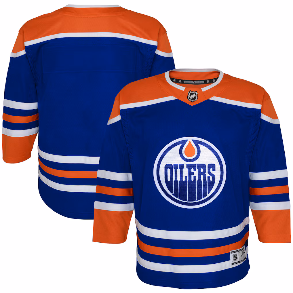 Youth Edmonton Oilers Royal Home Premier Jersey - Jersey