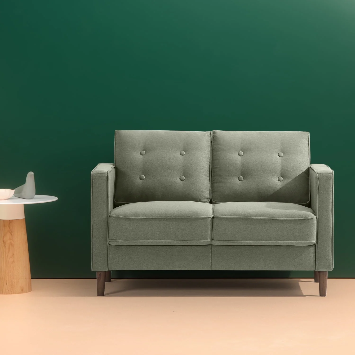 Zinus Lauren 2-Seater Loveseat, Pear Green