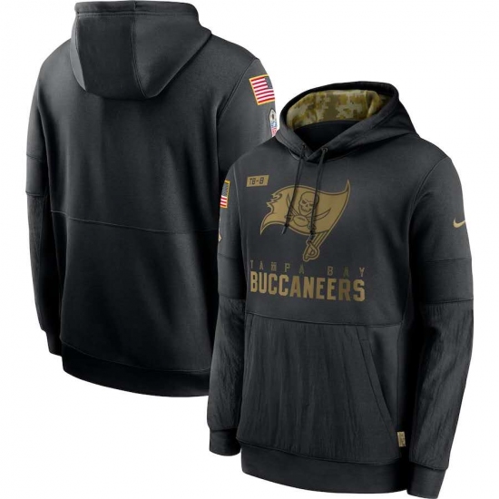Men's NFL Tampa Bay Buccaneers 2020 Salute To Service Black Pullover Hoodie - Jersey