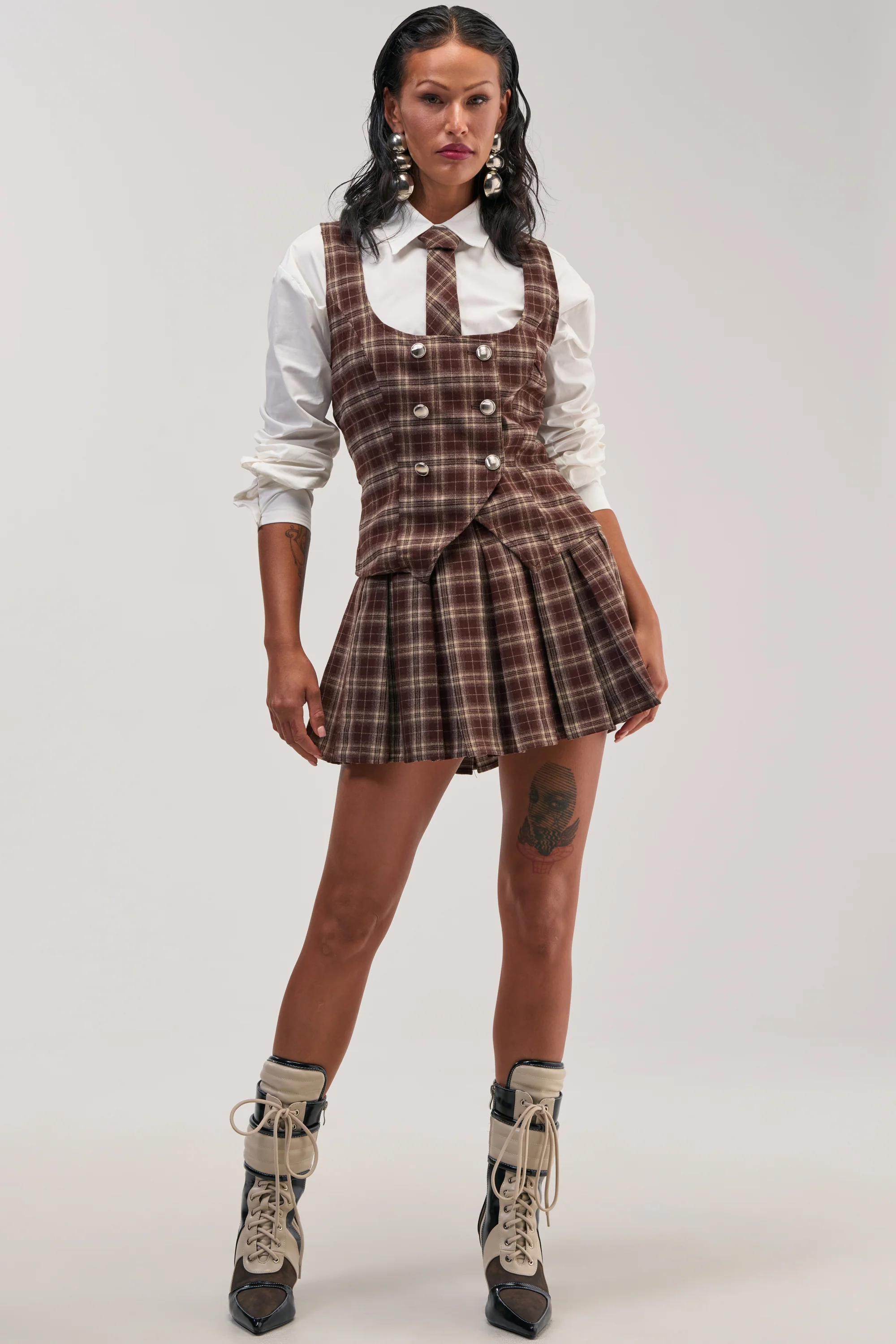 SCHOOL GIRL VIBES MINI SKIRT - Akira Wear