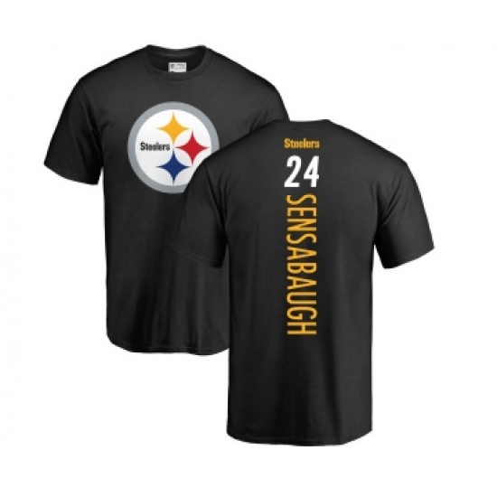Football Pittsburgh Steelers #24 Coty Sensabaugh Black Backer T-Shirt - Jersey