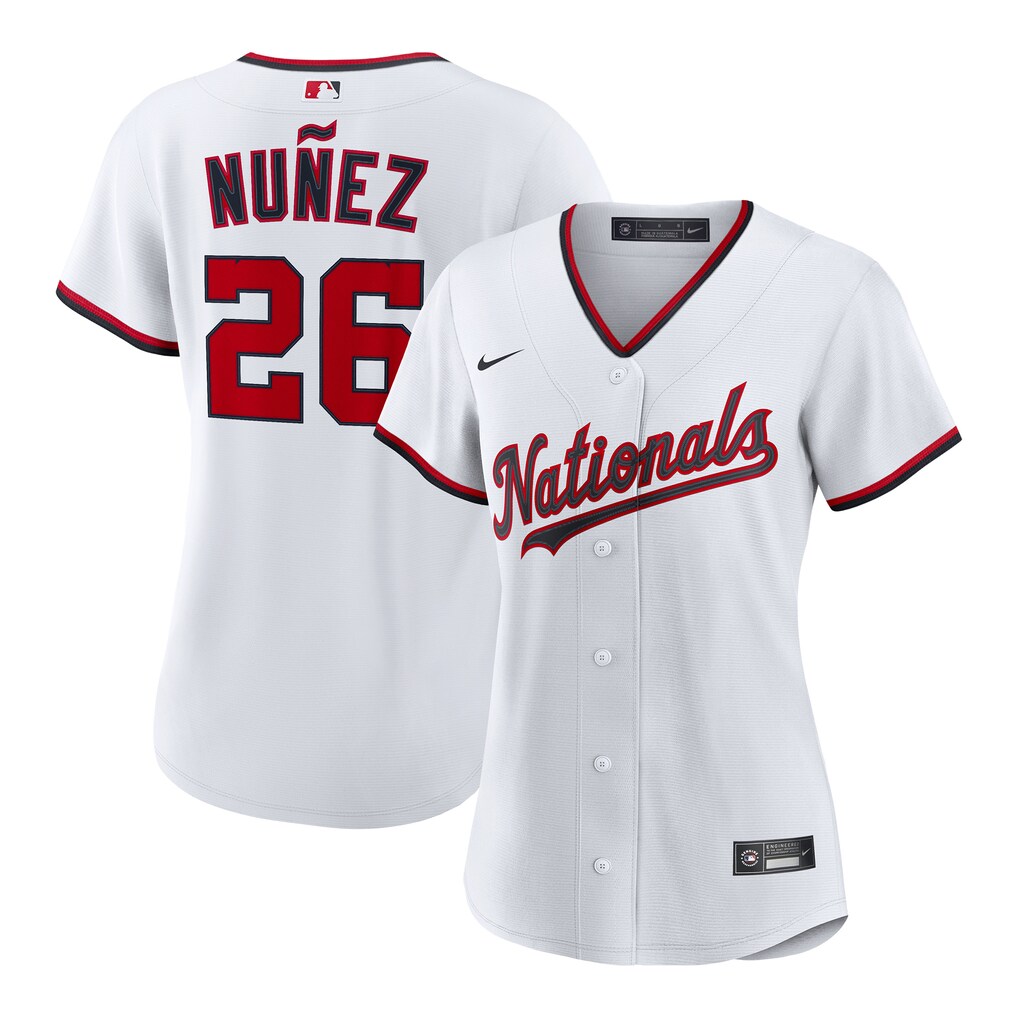 Women's Washington Nationals Nasim Nuñez Nike White Home Replica Jersey - Jersey