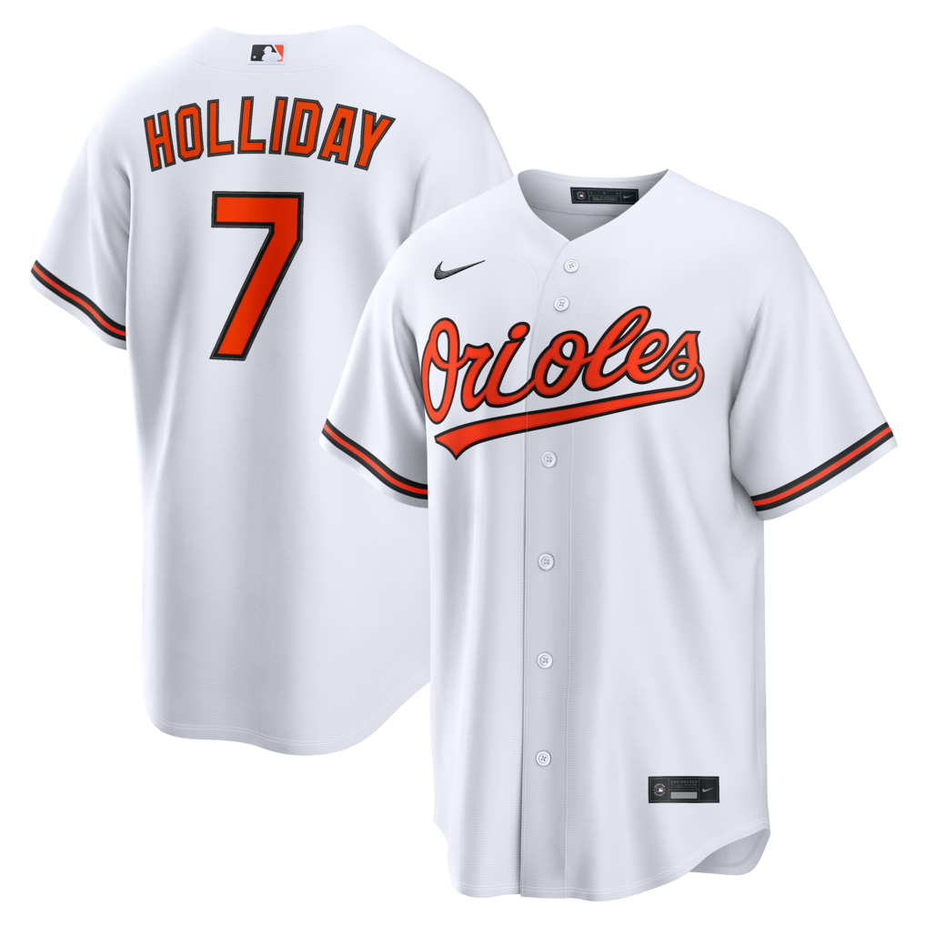 Men's Baltimore Orioles Jackson Holliday Nike White Home Replica Jersey - Jersey