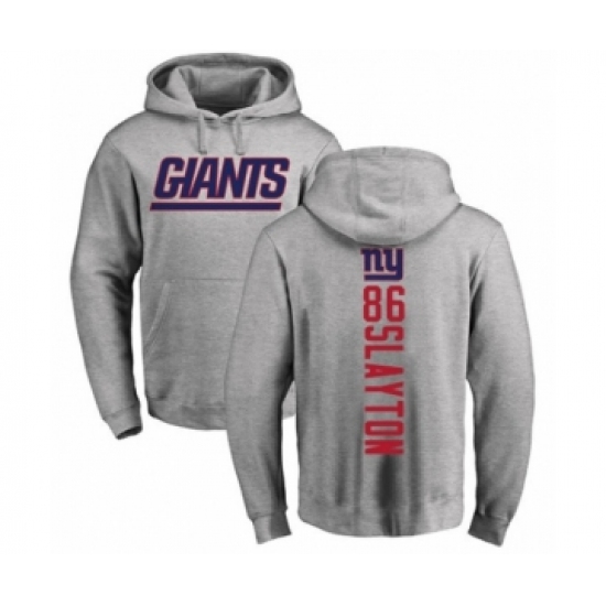 Football New York Giants #86 Darius Slayton Ash Backer Pullover Hoodie - Jersey