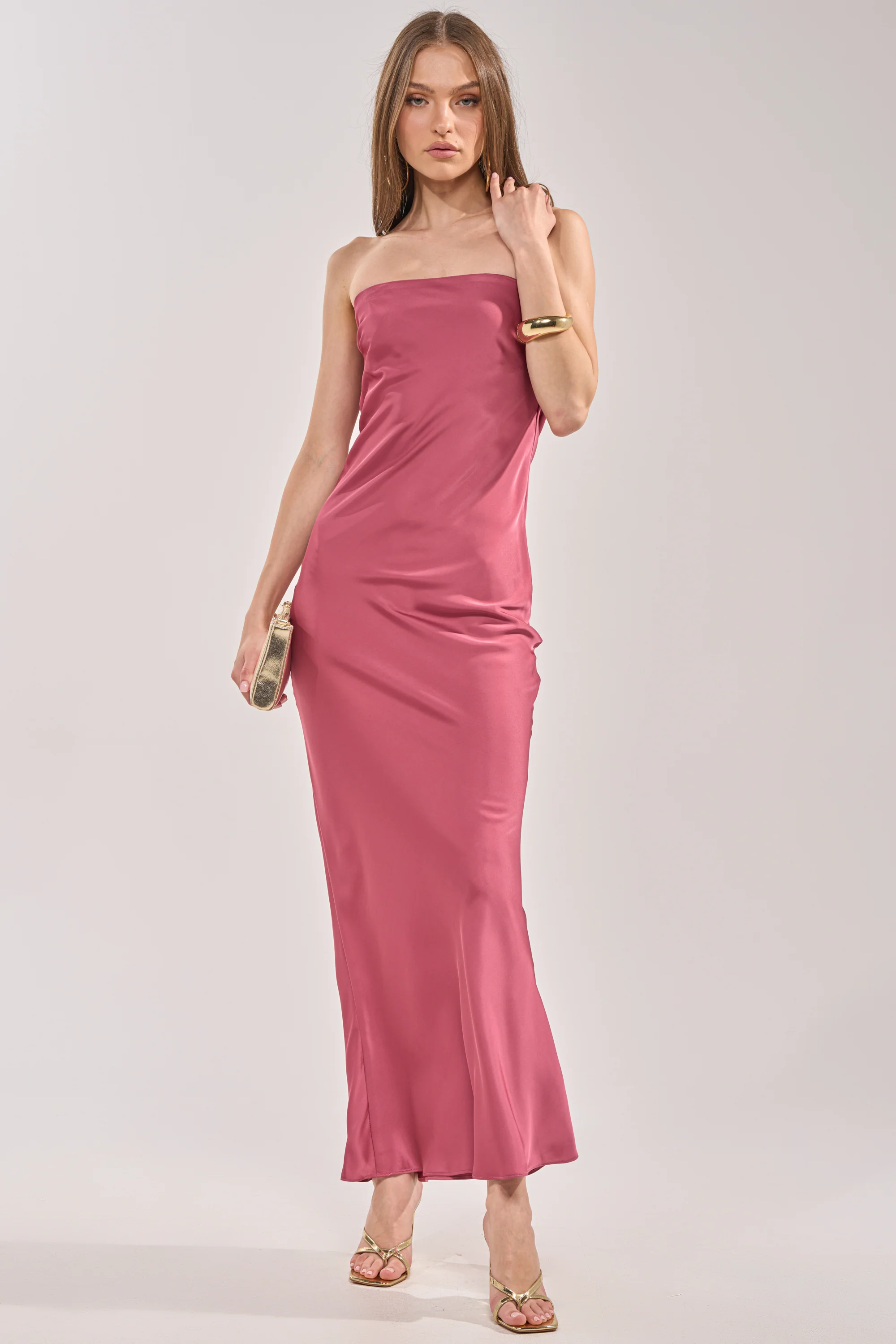 SATIN SINNER MAXI DRESS - Akira Wear