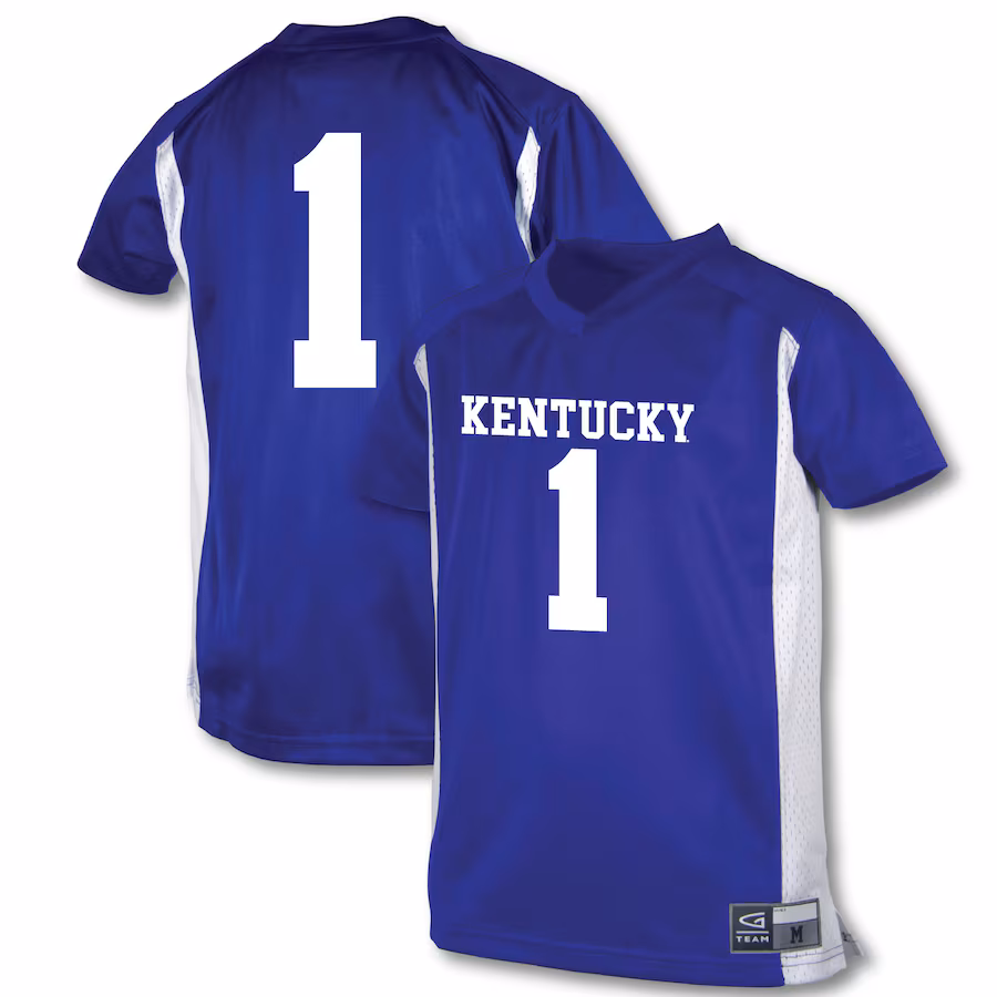 Youth Garb #1 Royal Kentucky Wildcats Football Jersey - Jersey