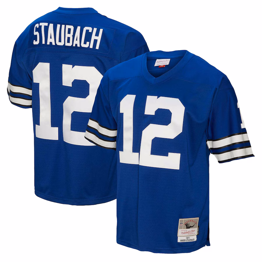 Men's Dallas Cowboys Roger Staubach Mitchell & Ness Navy Big & Tall 1971 Legacy Retired Player Jersey - Jersey