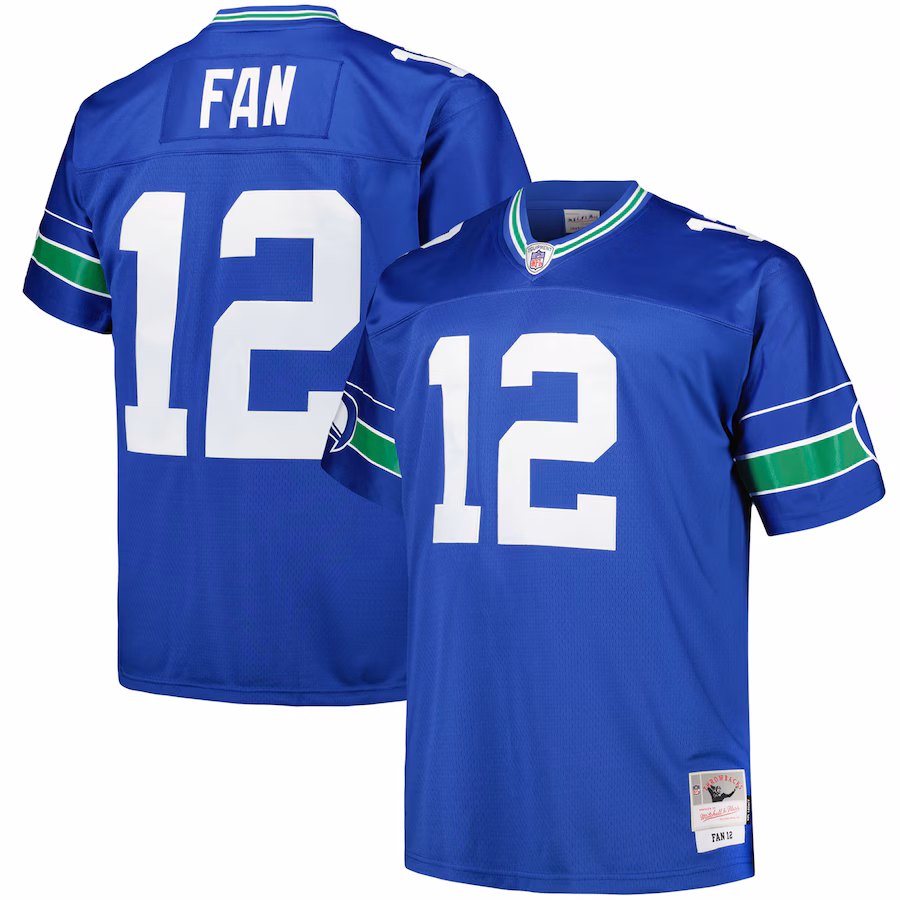 Men's Seattle Seahawks 12s Mitchell & Ness Royal Big & Tall Legacy Retired Player Jersey - Jersey