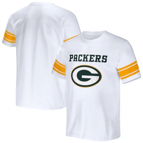 Men's Green Bay Packers White X Darius Rucker Collection Football Striped T Shirt - Jersey