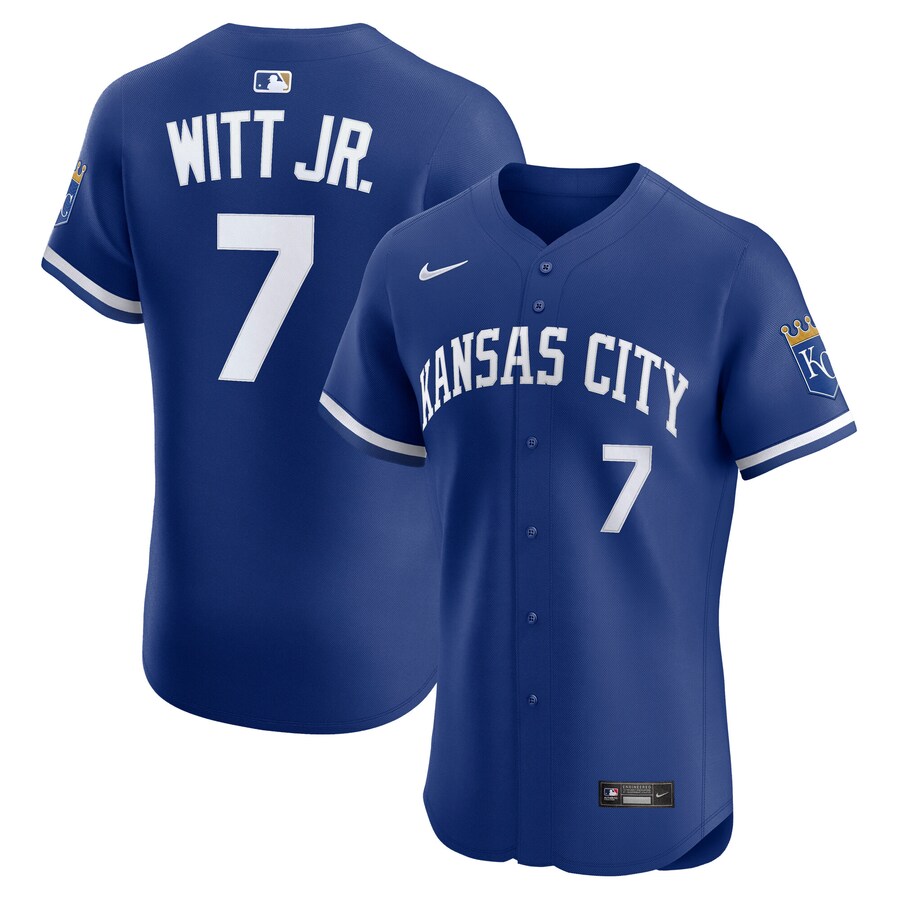 Men's Kansas City Royals Bobby Witt Jr. Nike Royal Alternate 2 Elite Player Jersey - Jersey