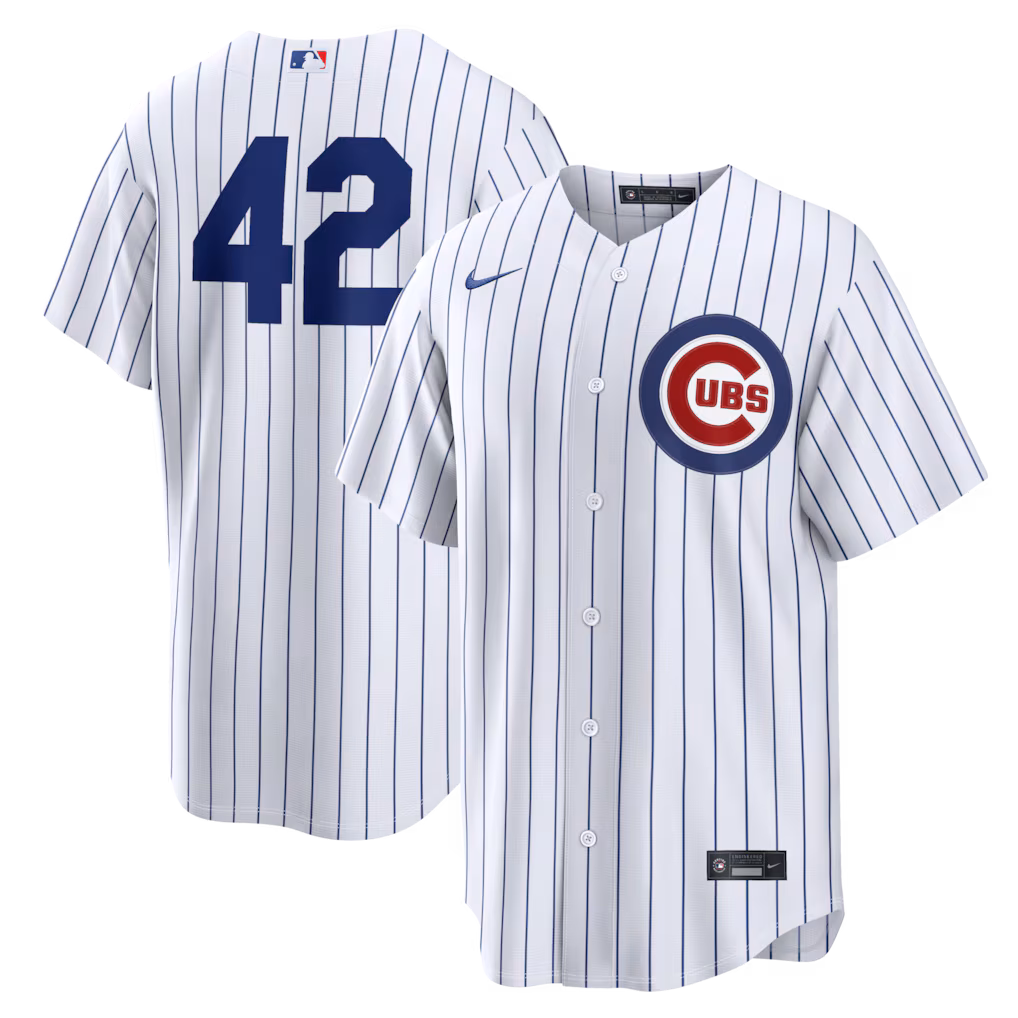 Men's Chicago Cubs Nike White Home 2026 Jackie Robinson Day Replica Jersey - Jersey