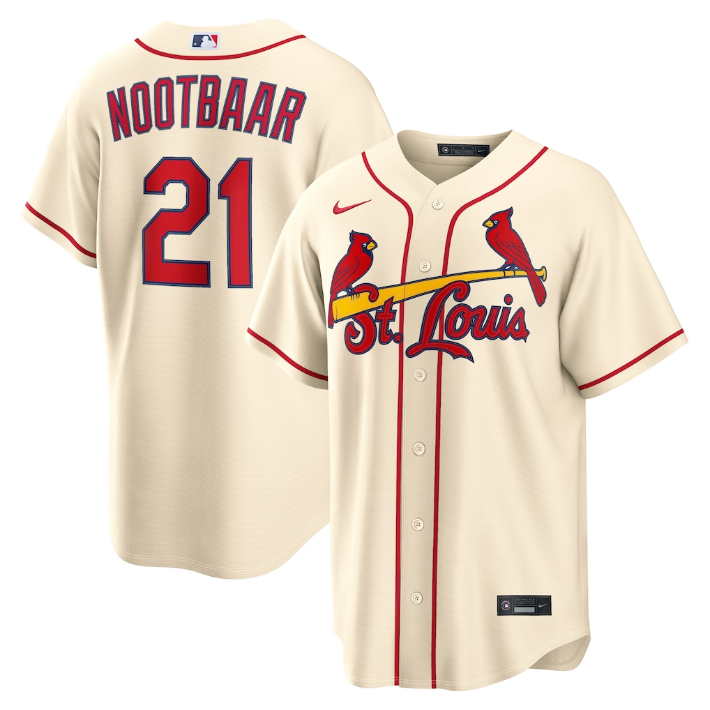 Men's St. Louis Cardinals Lars Nootbaar Nike Cream Alternate Replica Jersey - Jersey
