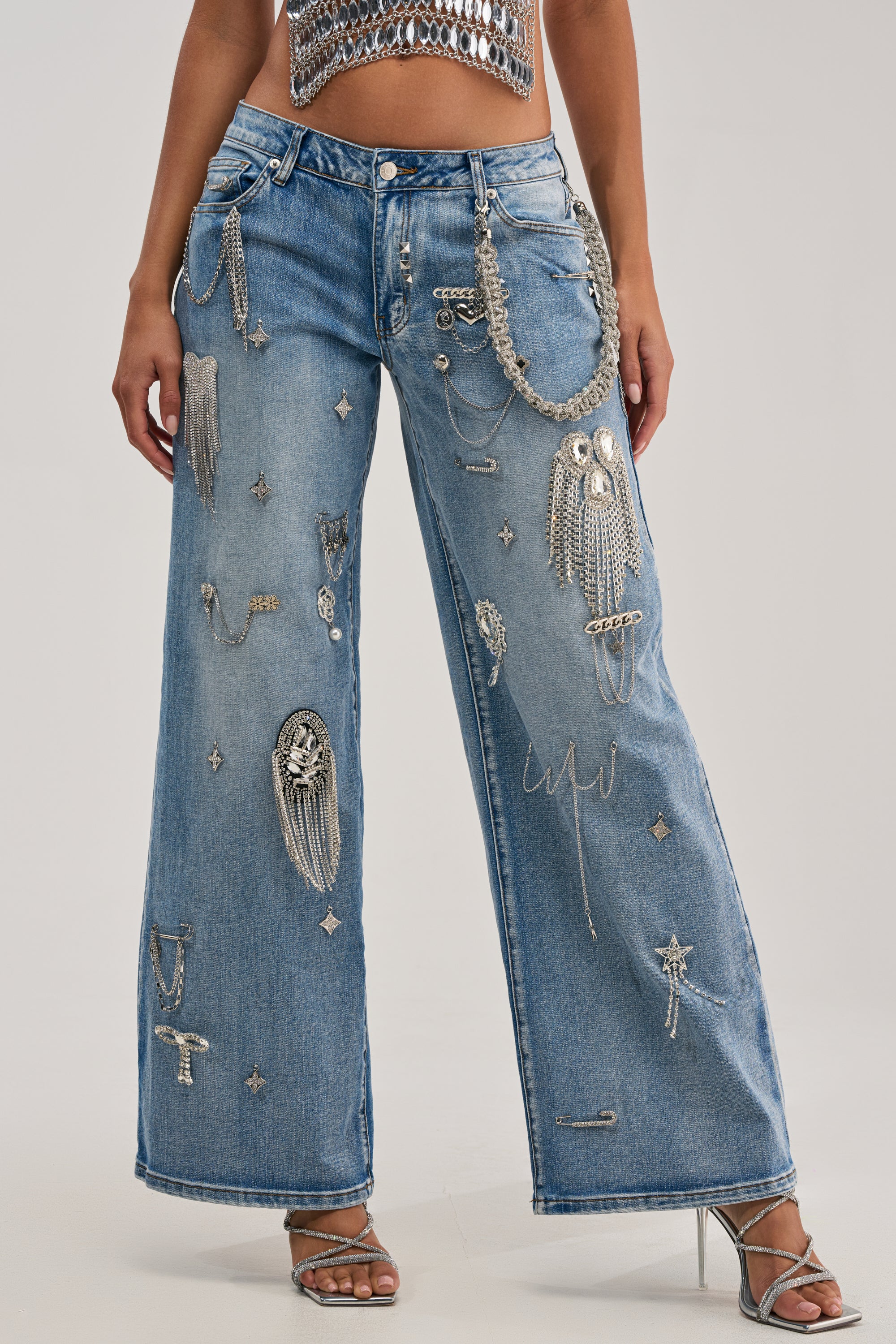THE BEST ONE YET RELAXED FIT BLING DENIM JEANS - Akira Wear