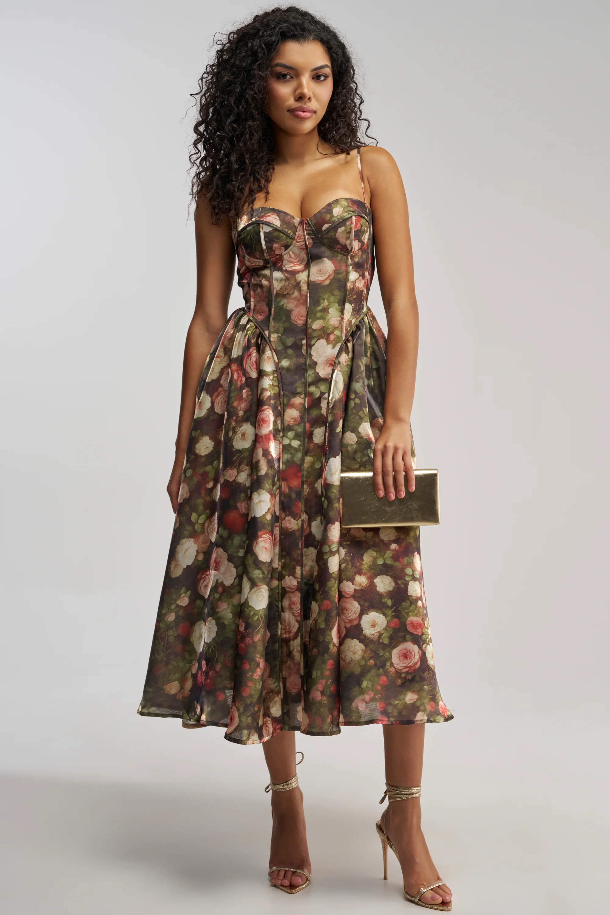 FEELING FLORAL MAXI DRESS IN GREEN MULTI - Akira Wear