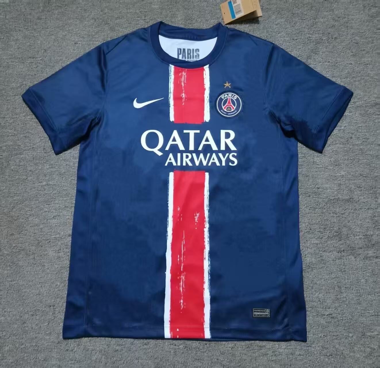 PSG Soccer Jersey Home x Champions of Europe Custom Shirt 2024/25 - With Star - Jersey