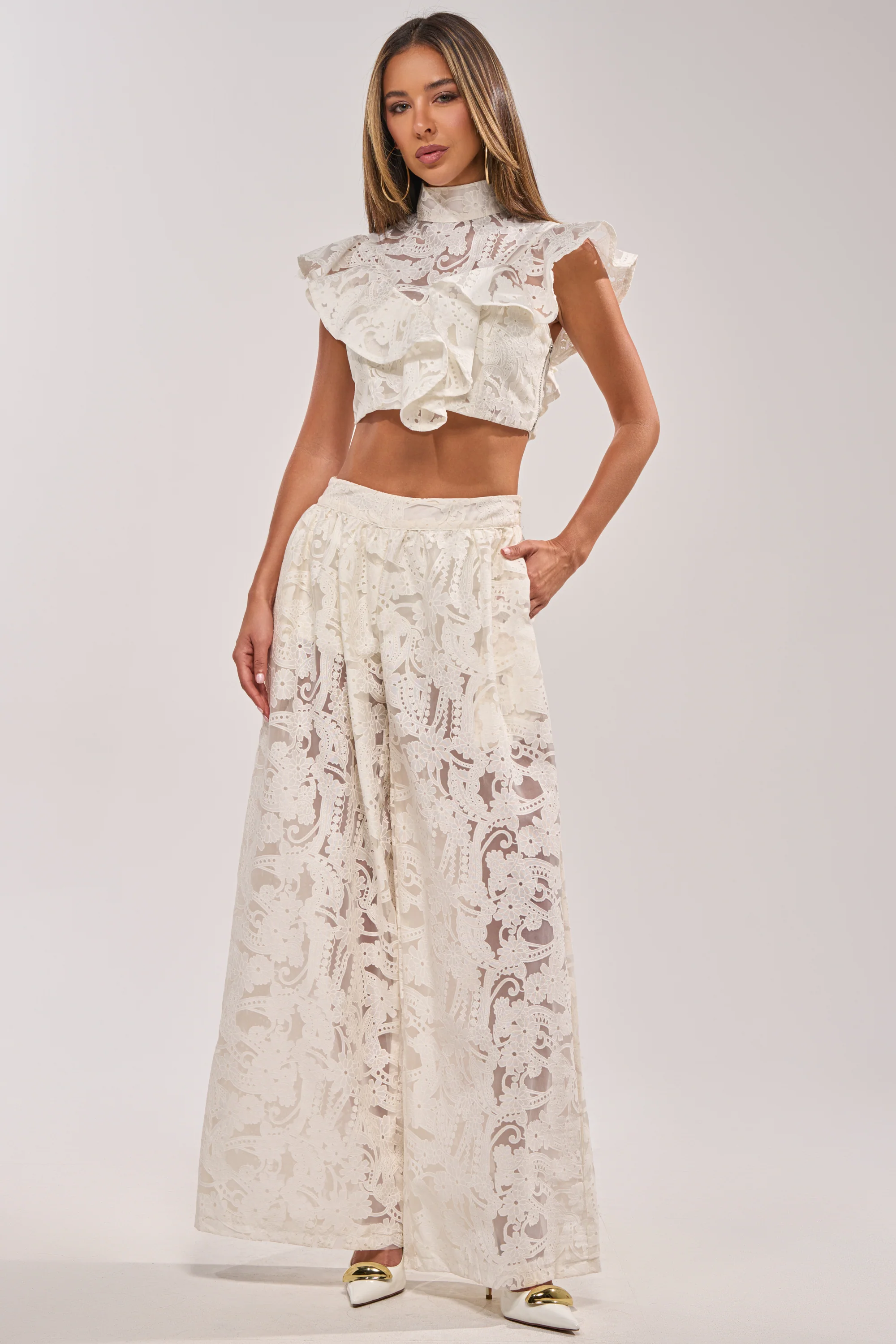 EMMA EMBROIDERED BALLOON PANT - Akira Wear