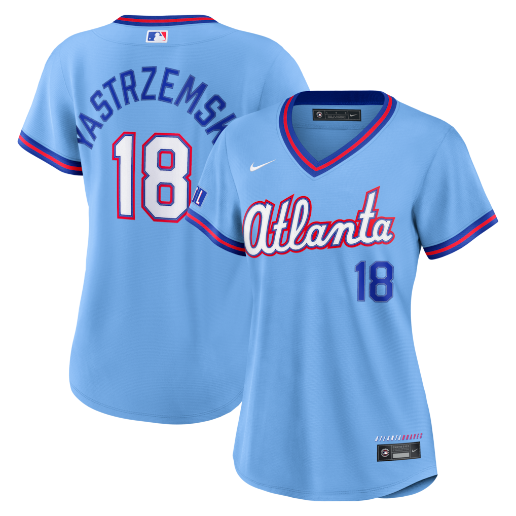 Women's Atlanta Braves Mike Yastrzemski Nike Powder Blue 2026 City Connect Stadium Jersey - Jersey