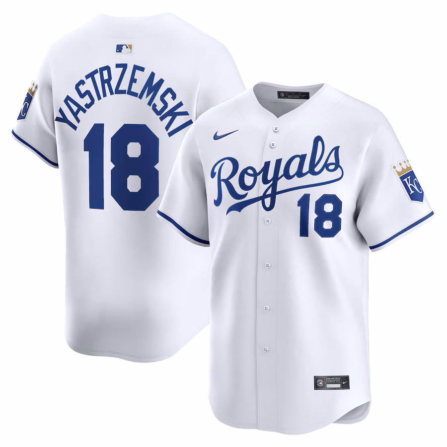 Men's Kansas City Royals Mike Yastrzemski Nike White Home Limited Player Jersey - Jersey
