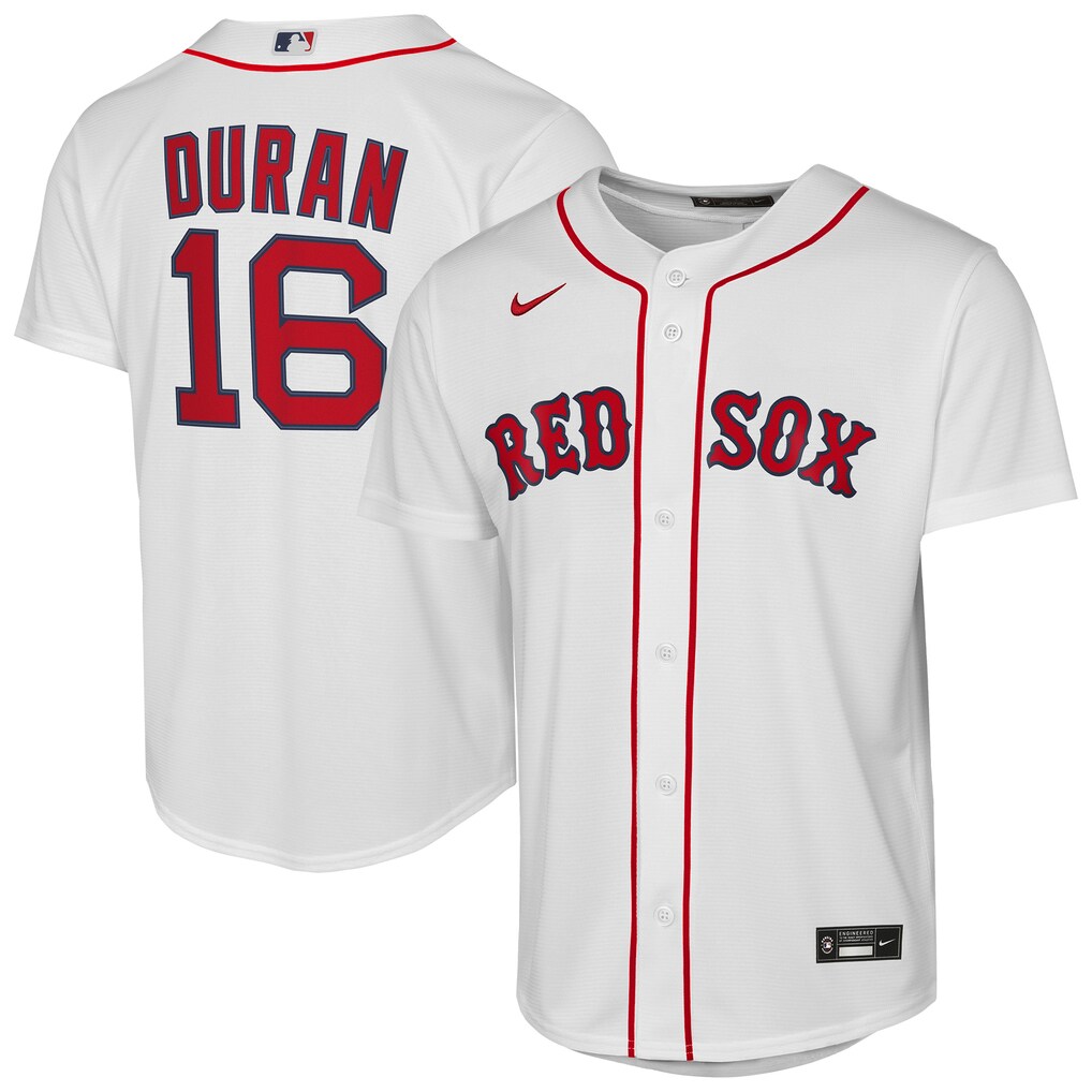 Youth Boston Red Sox Jarren Duran Nike White Home Replica Player Jersey - Jersey