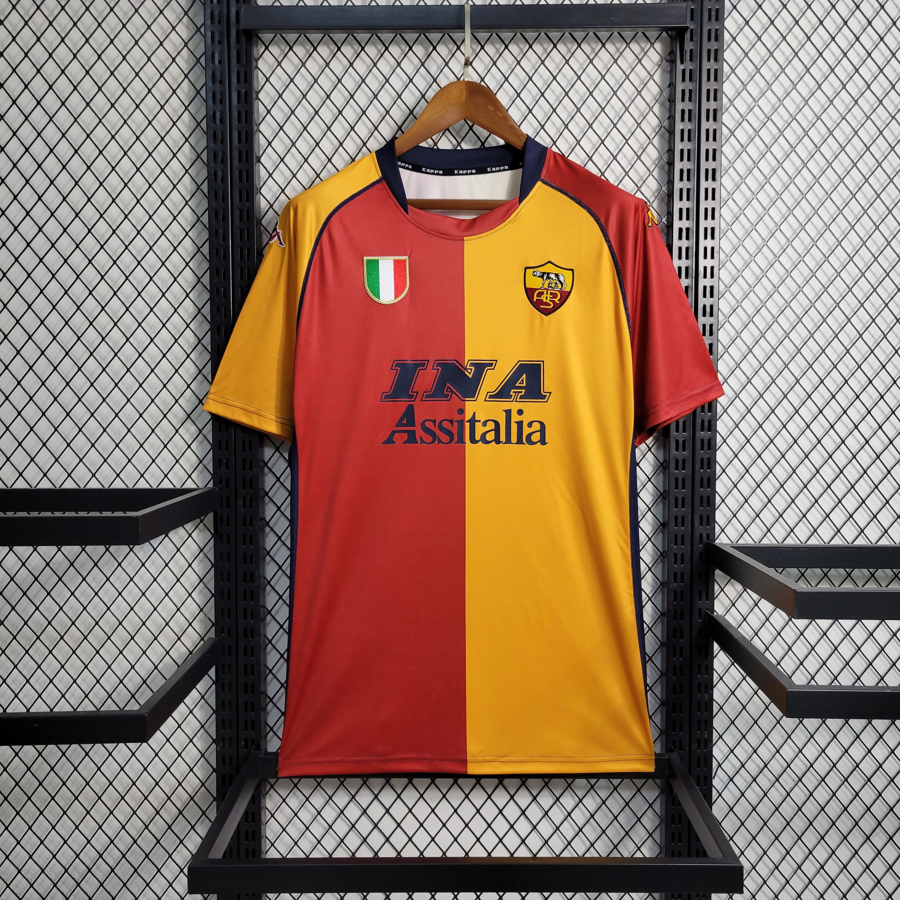 Roma Retro Soccer Jersey Home Custom Shirt 2001/02 - Jersey