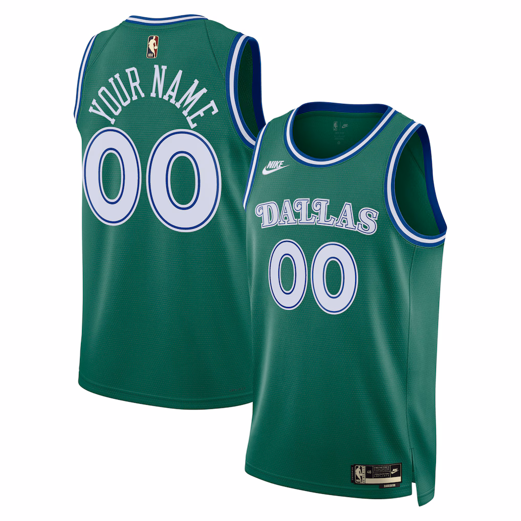 Unisex Dallas Mavericks Nike Green Swingman Custom Jersey - Classic Edition - Jersey