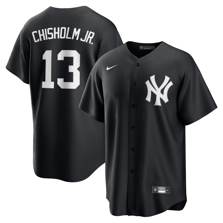 Men's New York Yankees Jazz Chisholm Jr. Nike Black Lights Out Replica Player Jersey - Jersey
