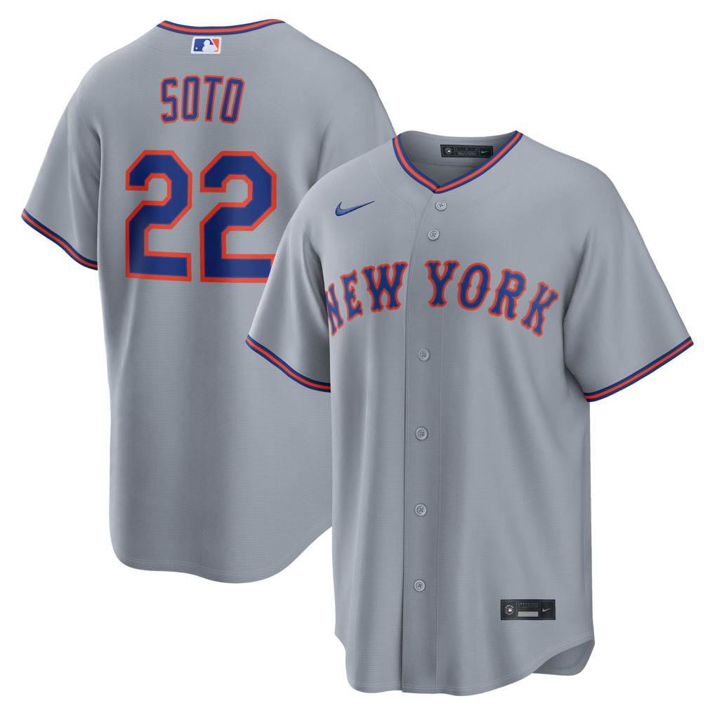 Men's New York Mets Juan Soto Nike Gray Road Replica Jersey - Jersey