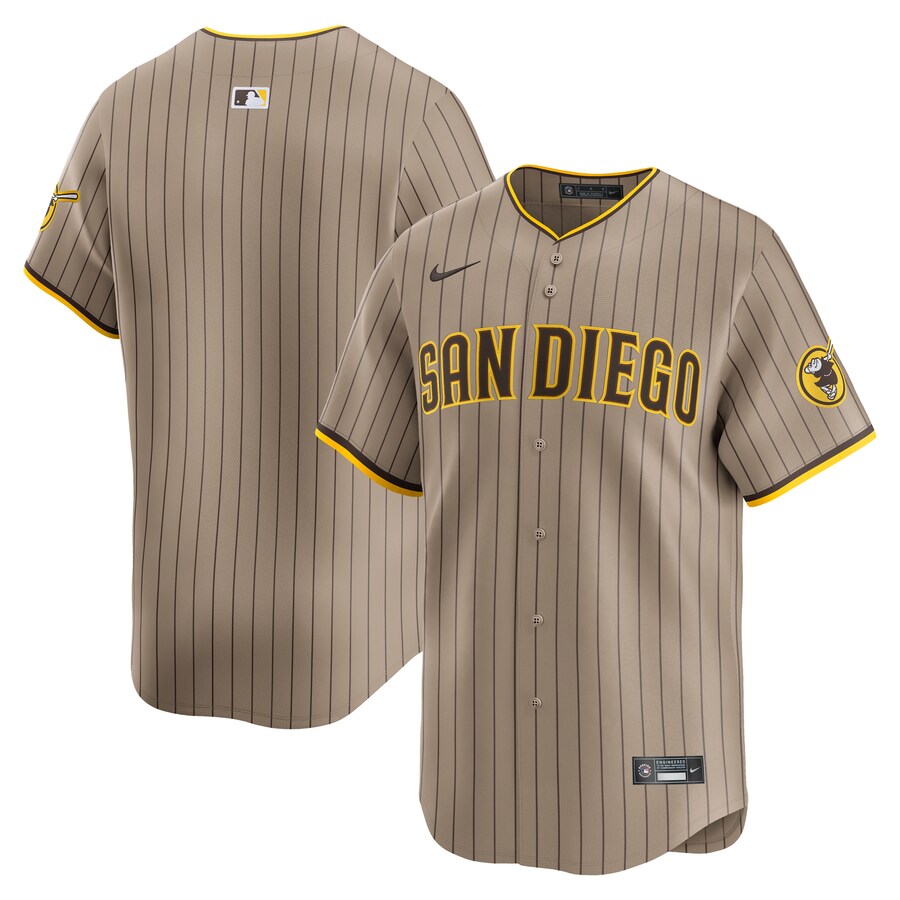 Men's San Diego Padres Nike Sand Alternate Limited Jersey - Jersey