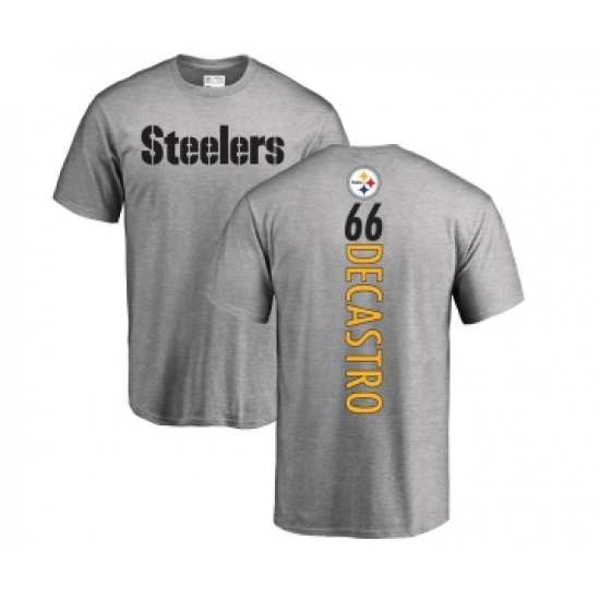 Football Pittsburgh Steelers #66 David DeCastro Ash Backer T-Shirt - Jersey