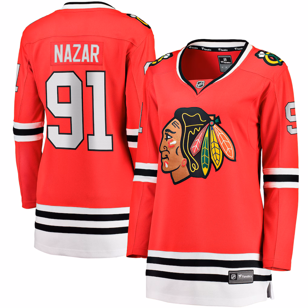 Women's Chicago Blackhawks Frank Nazar Fanatics Red Home Breakaway Jersey - Jersey