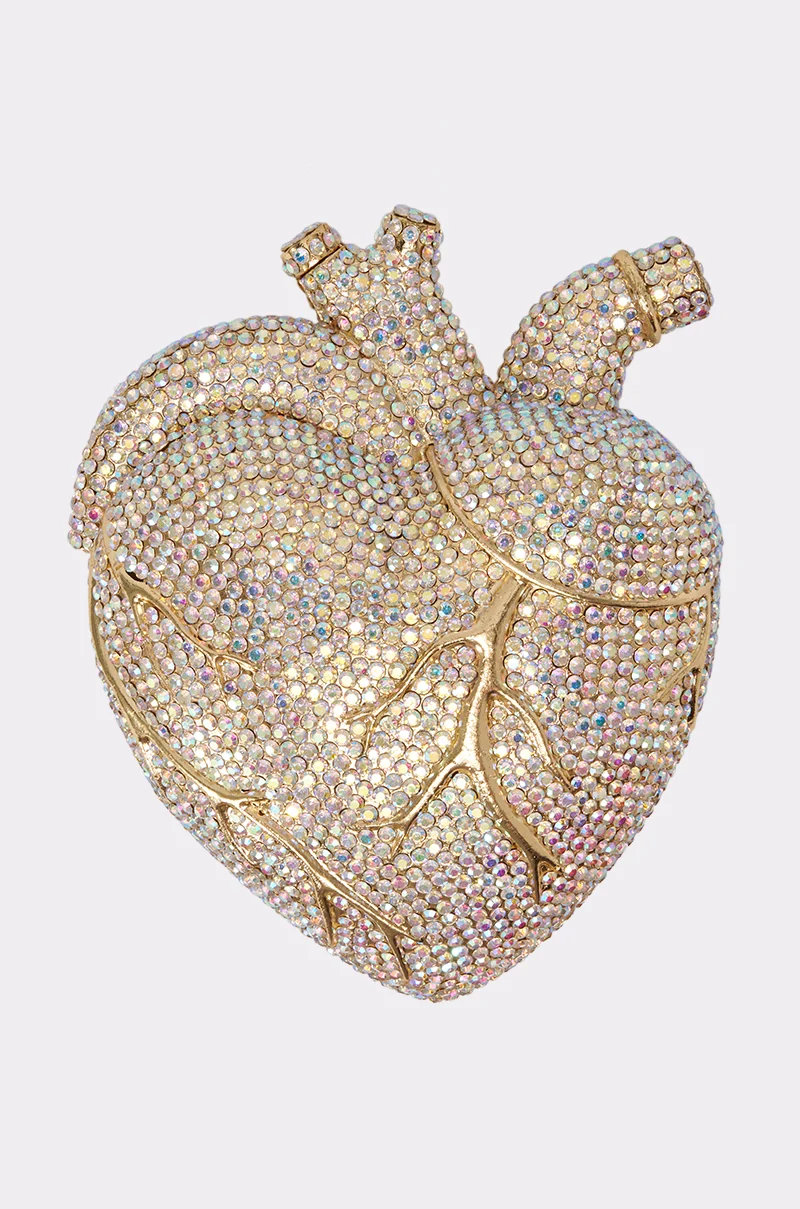 BEATING HEART RHINESTONE BAG - Akira Wear