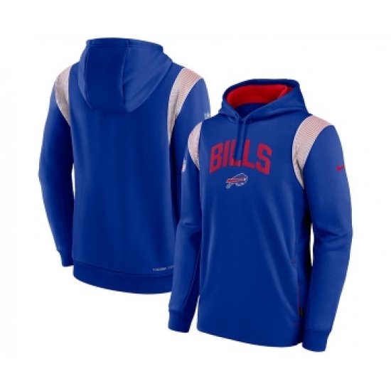 Men's Buffalo Bills Royal Sideline Stack Performance Pullover Hoodie - Jersey