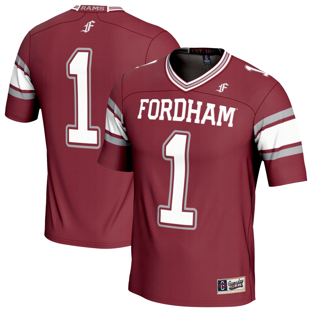 Unisex GameDay Greats Maroon #1 Fordham Rams Lightweight Collegiate Football Fashion Jersey - Jersey